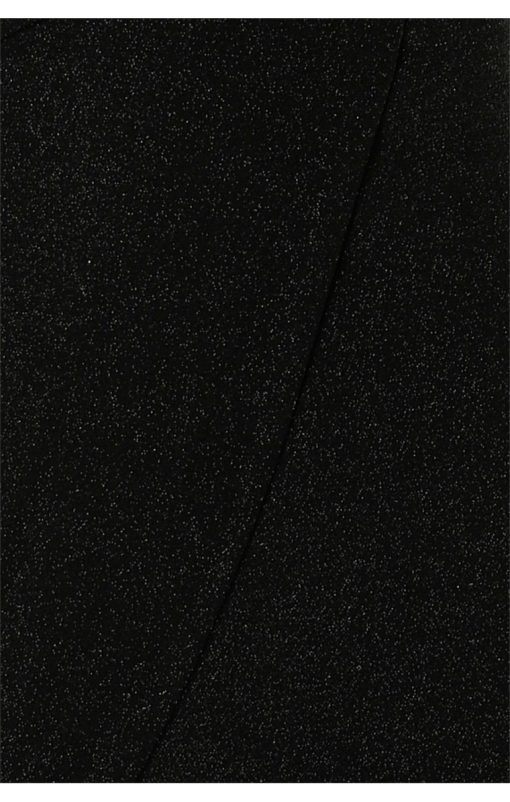 Valedictory One Shoulder Formal Maxi Dress in Black Lurex - Image 8