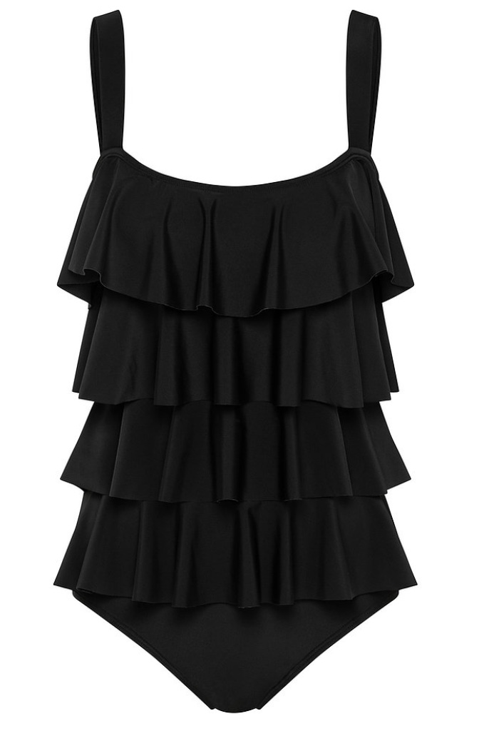 Bring it in Swim Juliette Frill Swimsuit - Black - Image 3