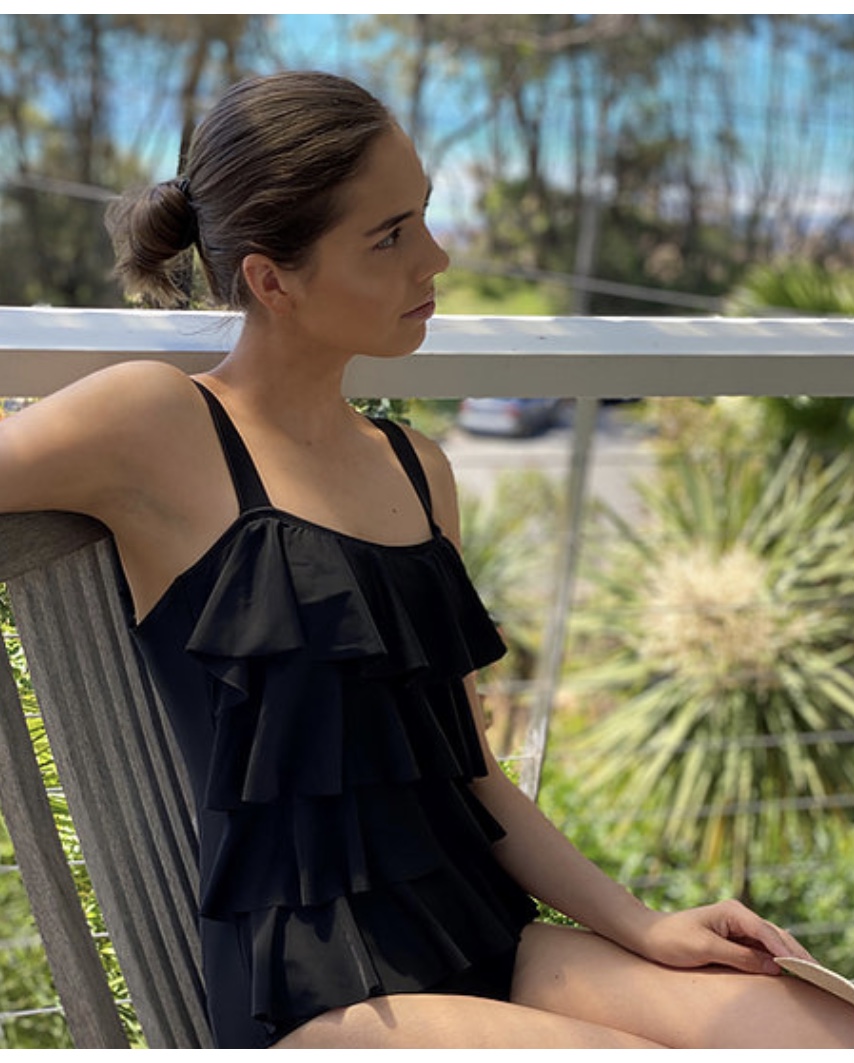 Bring it in Swim Juliette Frill Swimsuit - Black - Image 2