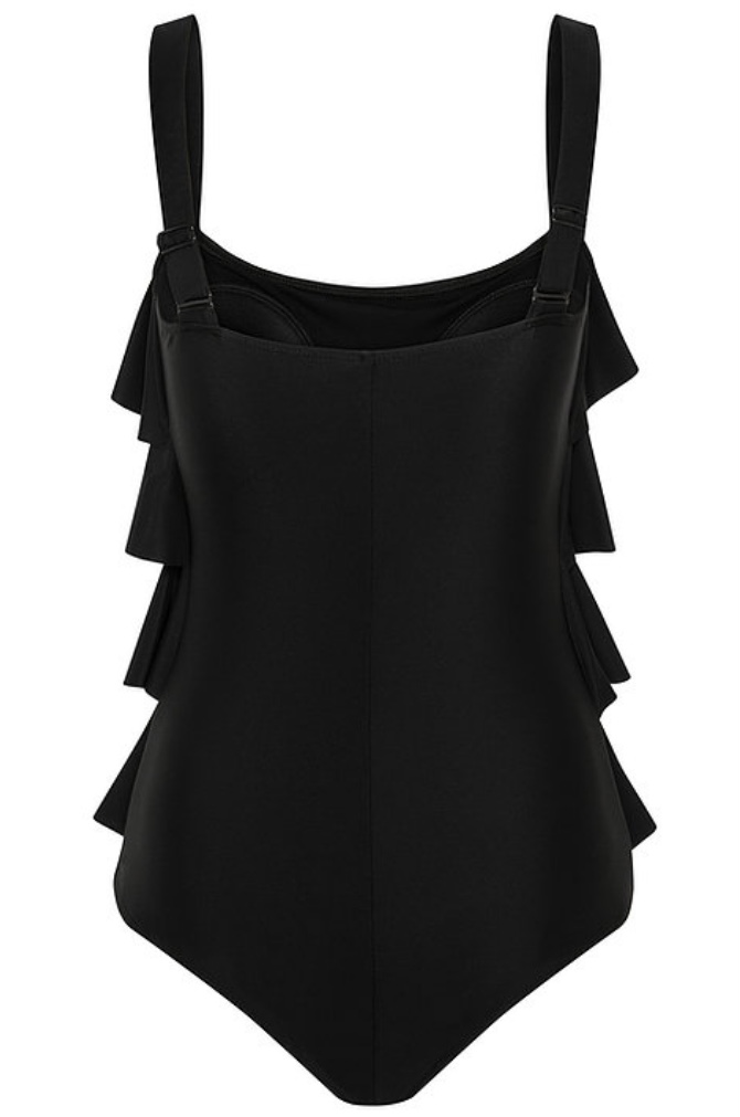 Bring it in Swim Juliette Frill Swimsuit - Black - Image 4