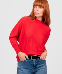 Bridge and Lord Dolman 3/4 Sleeve Pullover - Red