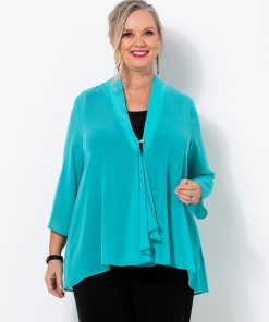 Swish Georgette Jacket - Seafoam