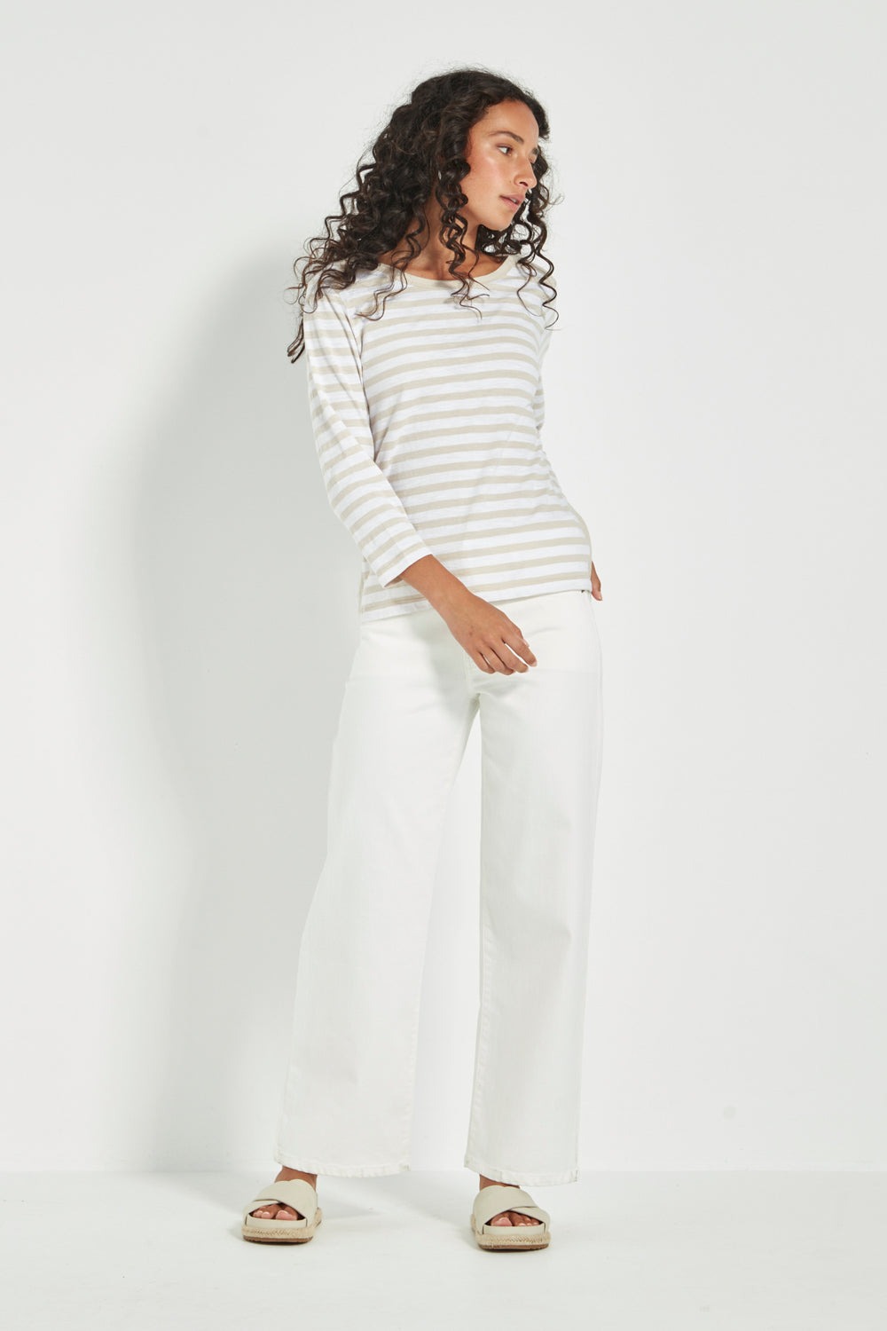 Verge Horizon Top - Cashew/White Stripe - Image 2