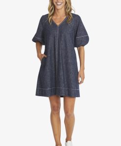 Ping Pong Taylor Dress -	Indigo Denim