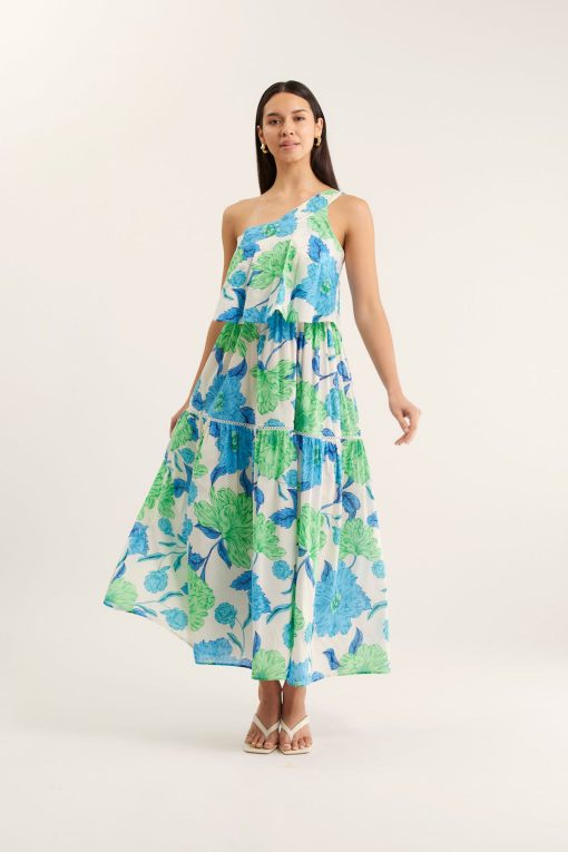 Alessandra Olympia Dress-Calypso Blue - Image 3