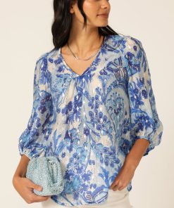 Sacha Drake Kassiopi Top Blue Silver