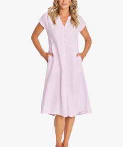 Ping Pong Sammy Linen Dress - Pearl