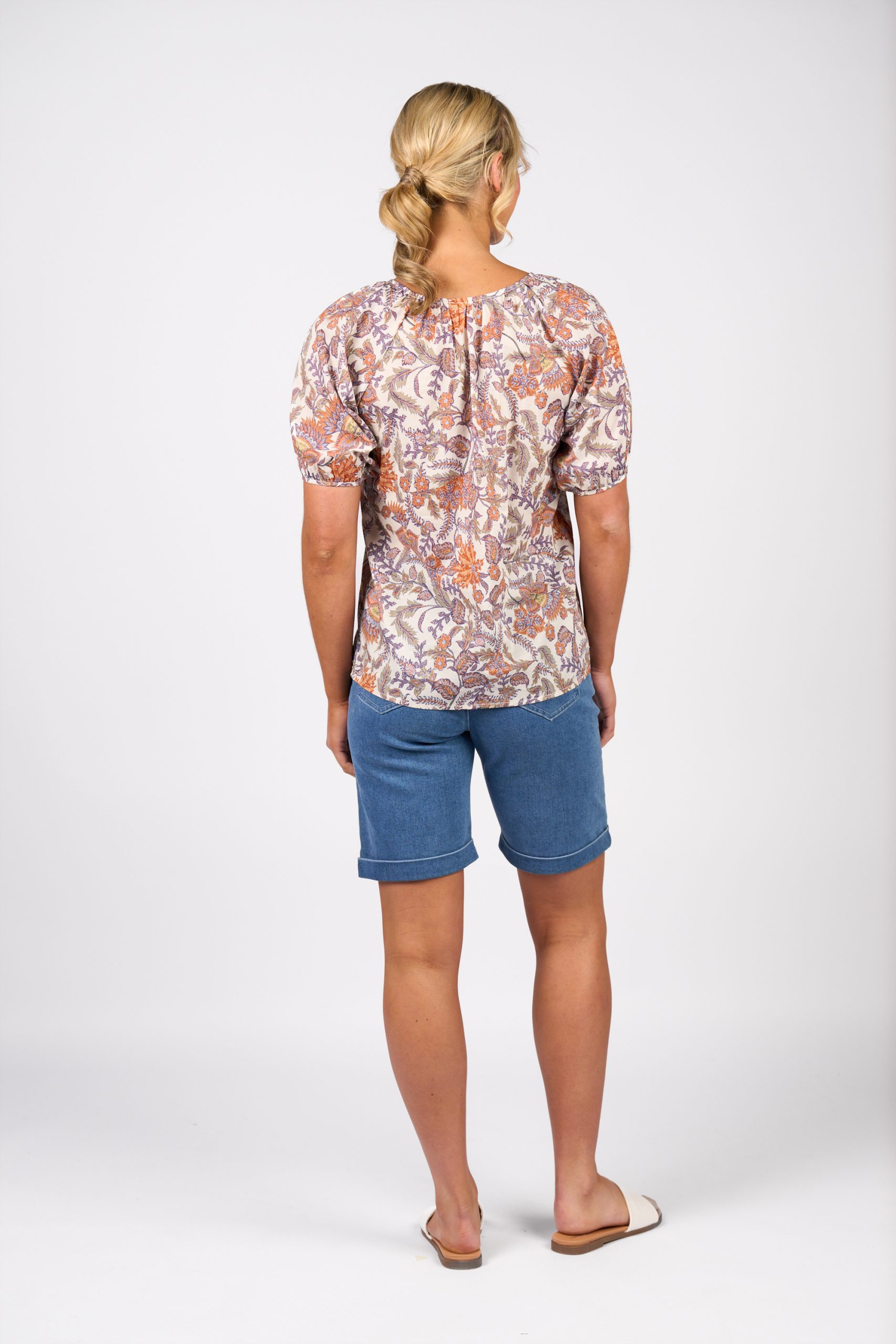 Vassalli V Neck Top - Tuscany - Image 2