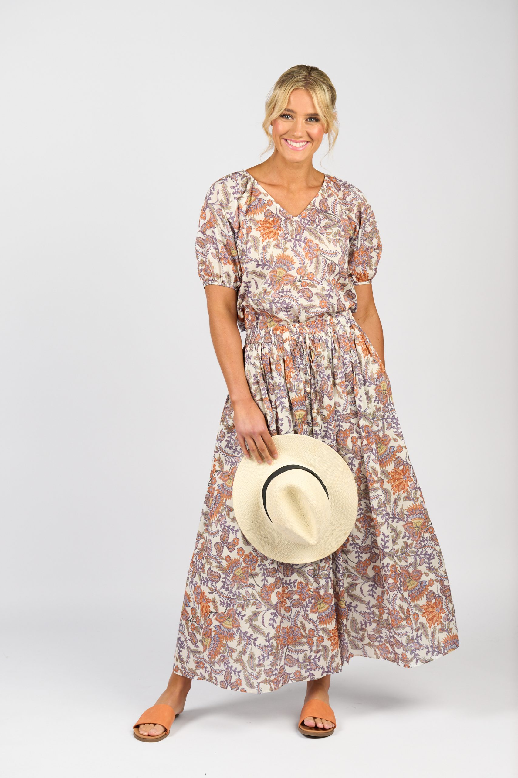 Vassalli V Neck Top - Tuscany - Image 3