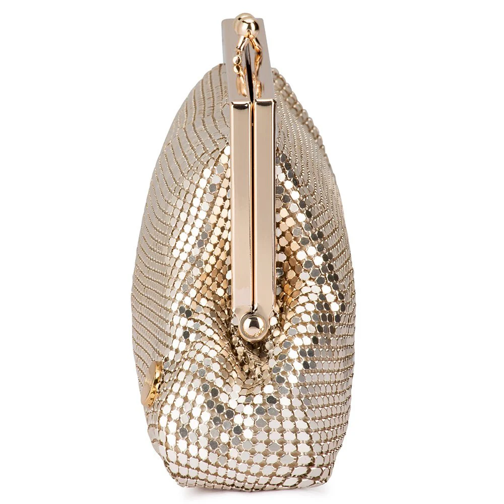 Olga Berg Zara Mesh Clutch - Gold - Image 2