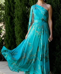 Sacha Drake Lorelei Maxi Dress - Jade/Gold Floral