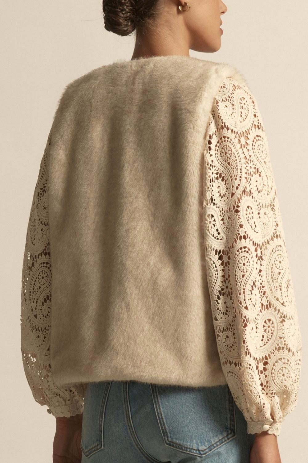 Zoe Kratzmann Affirm Faux Fur Vest - Ecru - Image 3