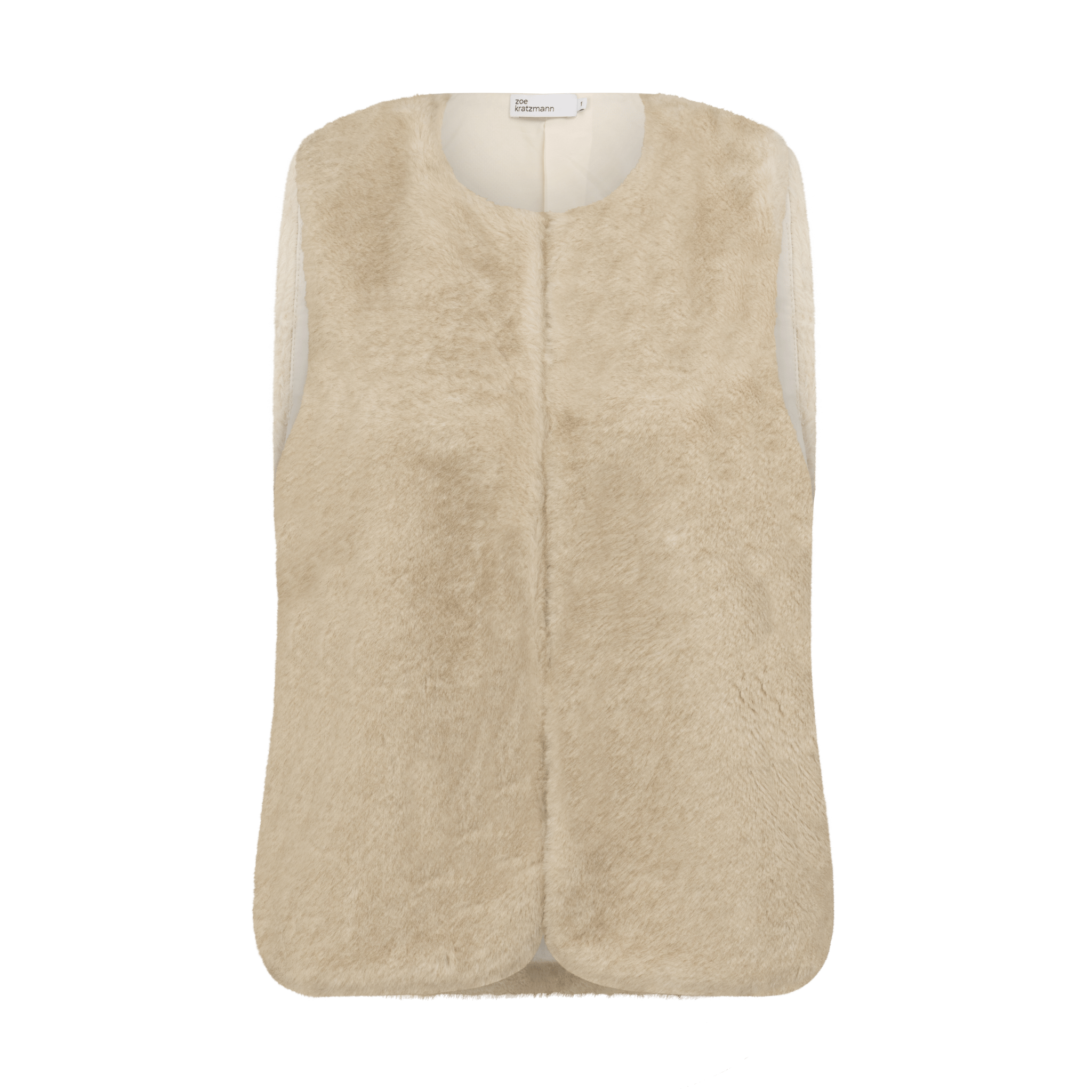 Zoe Kratzmann Affirm Faux Fur Vest - Ecru - Image 7