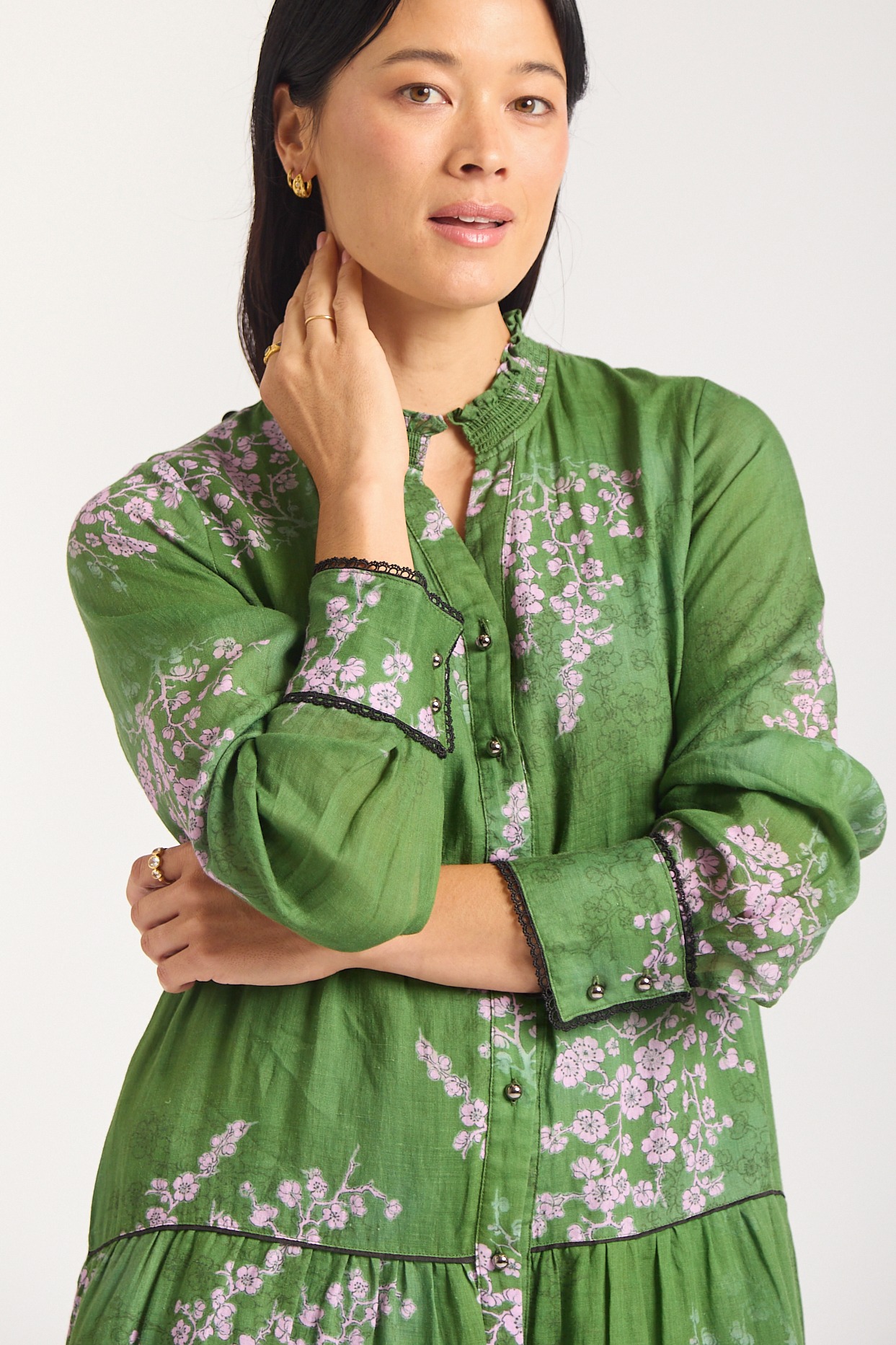 Alessandra Martina Long Sleeve Dress -Maple Print - Image 6