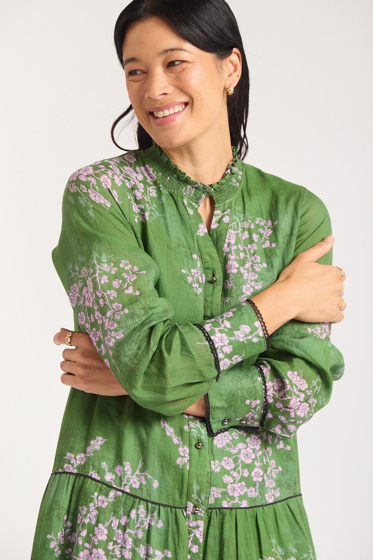 Alessandra Martina Long Sleeve Dress -Maple Print - Image 7