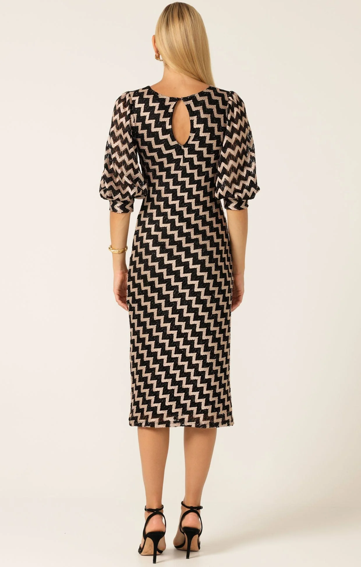 gold chevron dress Missoni main image 1