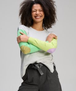 Zaket and Plover Patch Play Jumper - Light Marl