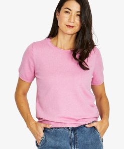 Jump S/S Knit Top - Rose Mar