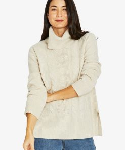 Jump Cable Front Pullover - Natural