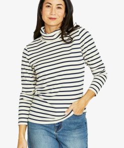 Jump Stripe Skivvy - Vanilla/Navy