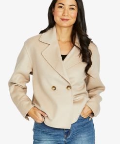 Jump Crop Coat - Stone