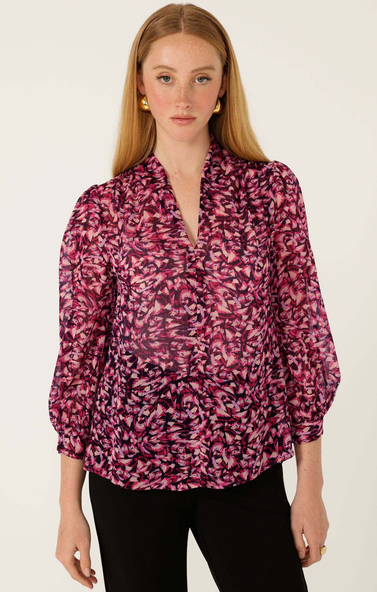 Sacha Drake Jedda Blouse - Pink/Lilac Feather - Image 3