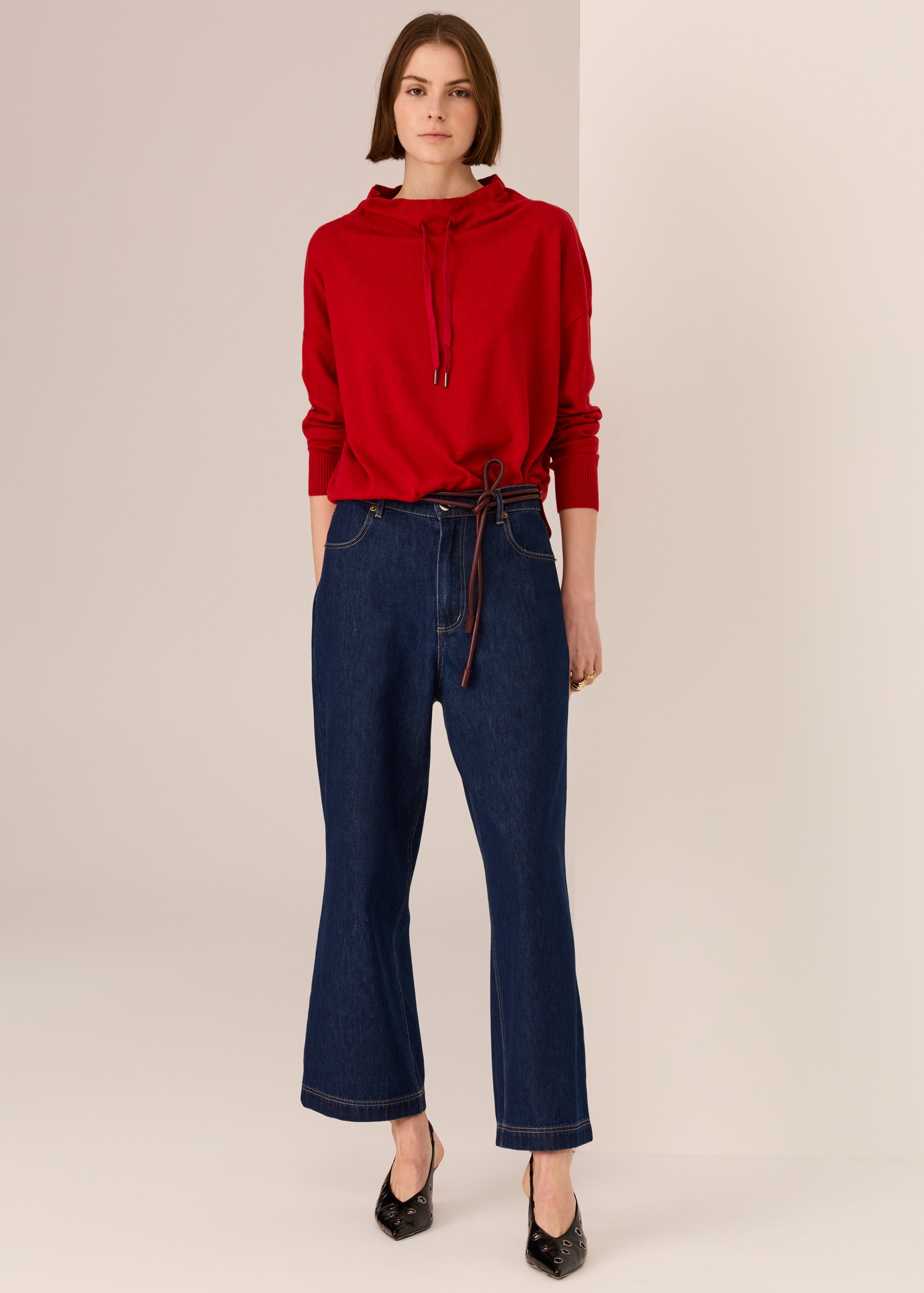 POL Rowan Drawcord Knit - Red
