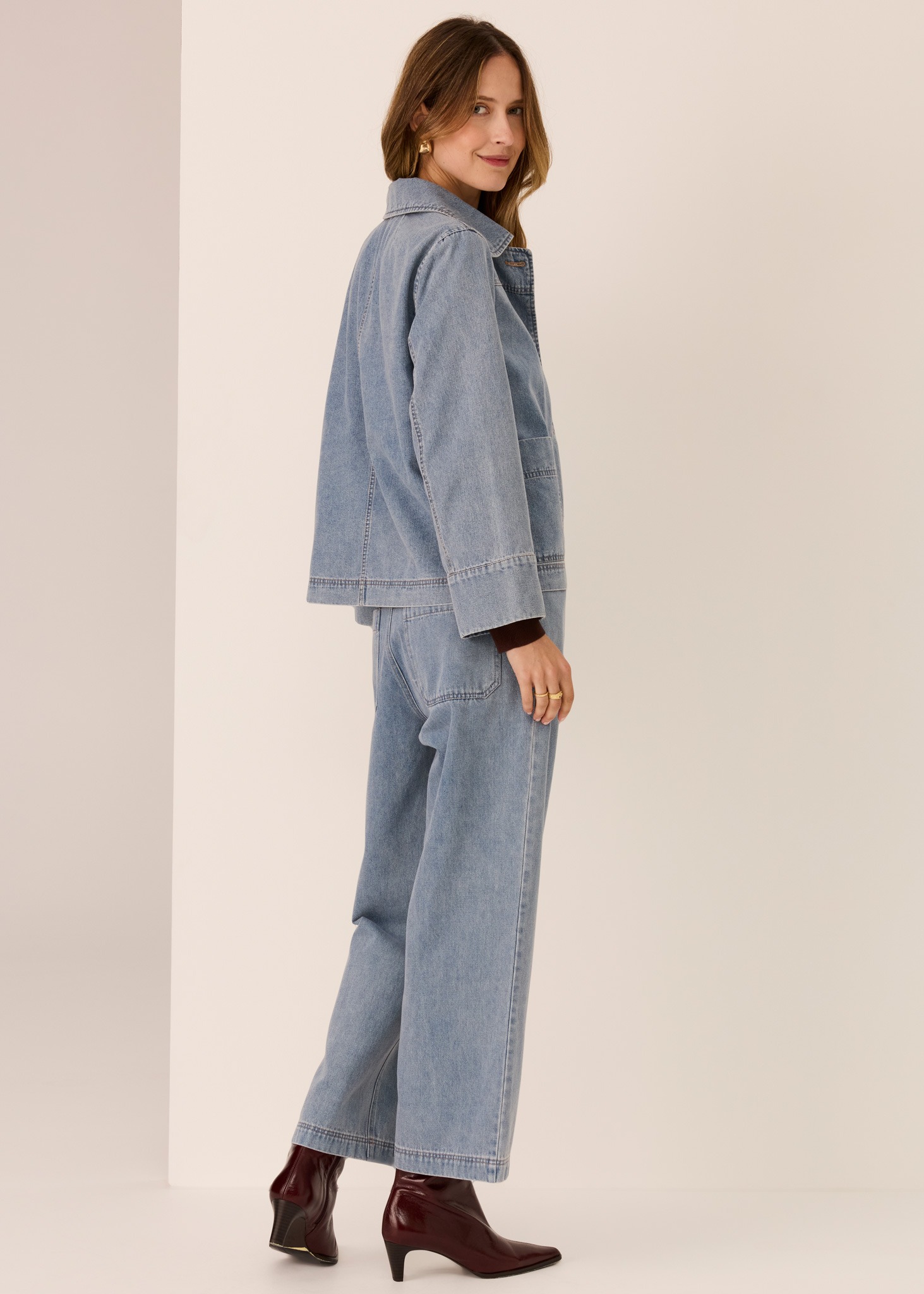 POL Andie Cropped Jean - Blue Wash - Image 5