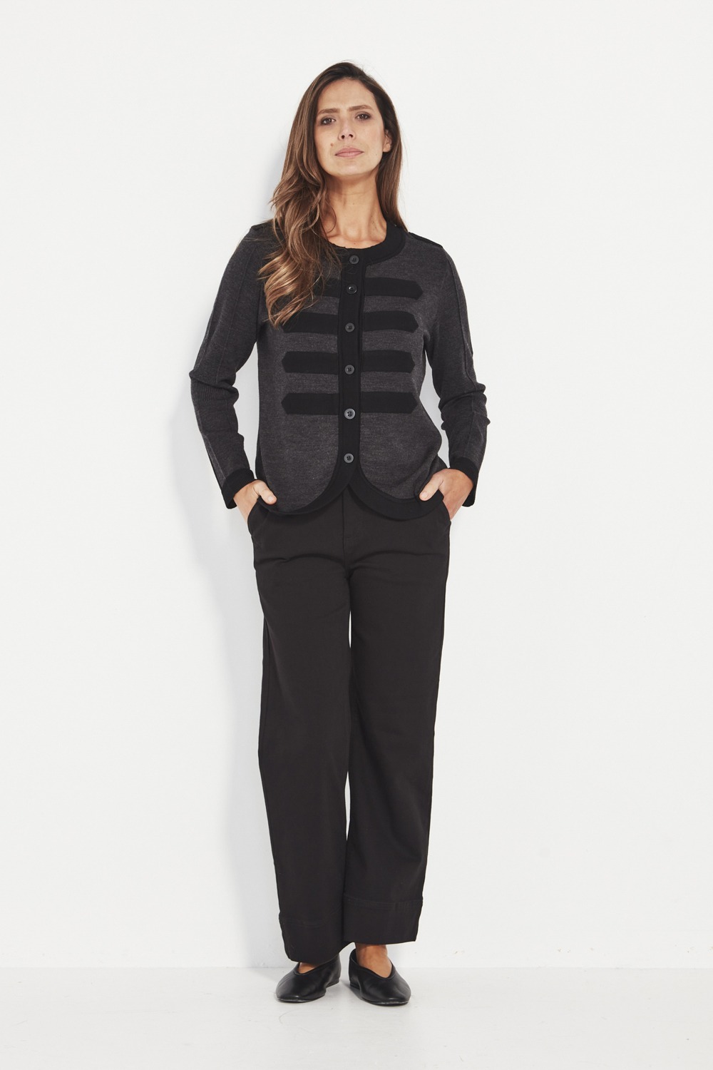 Verge Royal Cardi - Graphite