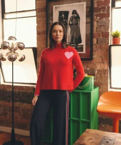 Alessandra Ronnie Merino Cashmere Polo - Fire Engine