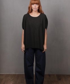 Bridge & Lord Seed Stitch Poncho - Chocolate