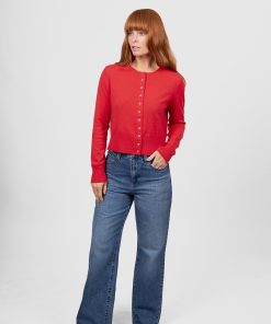 Bridge & Lord Marnie Cropped Cardigan - Cayenne