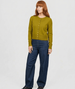 Bridge & Lord Marnie Cropped Cardigan - Citrine