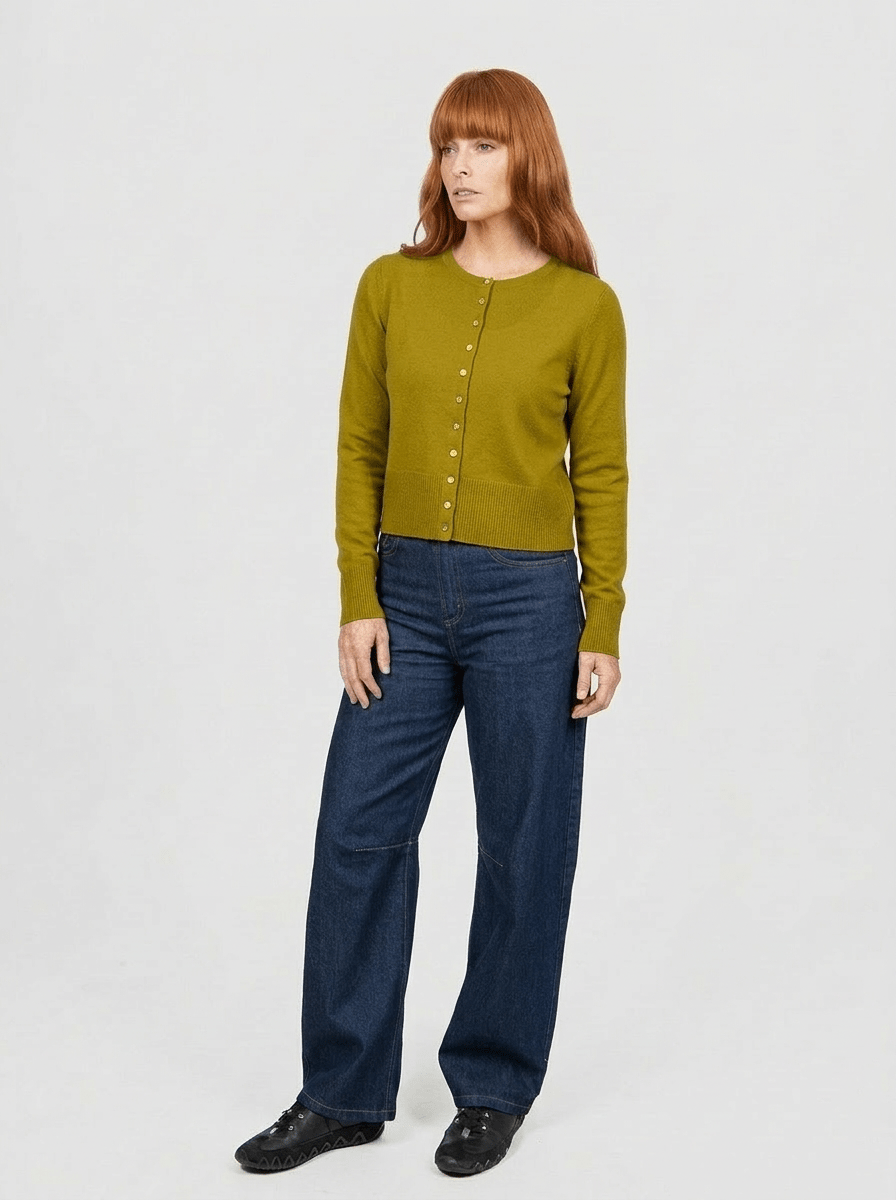 Bridge & Lord Marnie Cropped Cardigan - Citrine