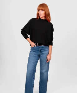 Bridge & Lord Dolman 3/4 Sleeve Pullover - Black