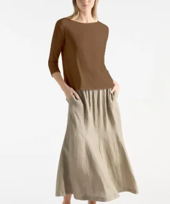 Mela Purdie Relaxed Boat Neck - Nut