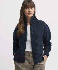 Yarra Trail Ember Knit Jacket - Navy