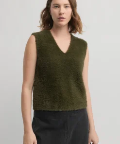 Yarra Trail Hearth Knit Vest - Loden