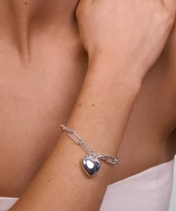 Liberte' Lotte Heart Bracelet - Silver