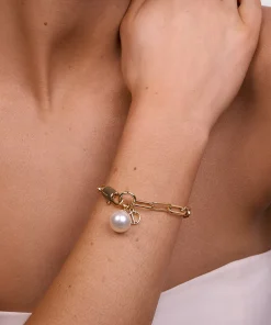 Liberte' Hayley Pearl Bracelet - Gold