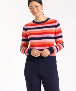 Alessandra Aveline Merino Cashmere Sweater - Navy/Multi