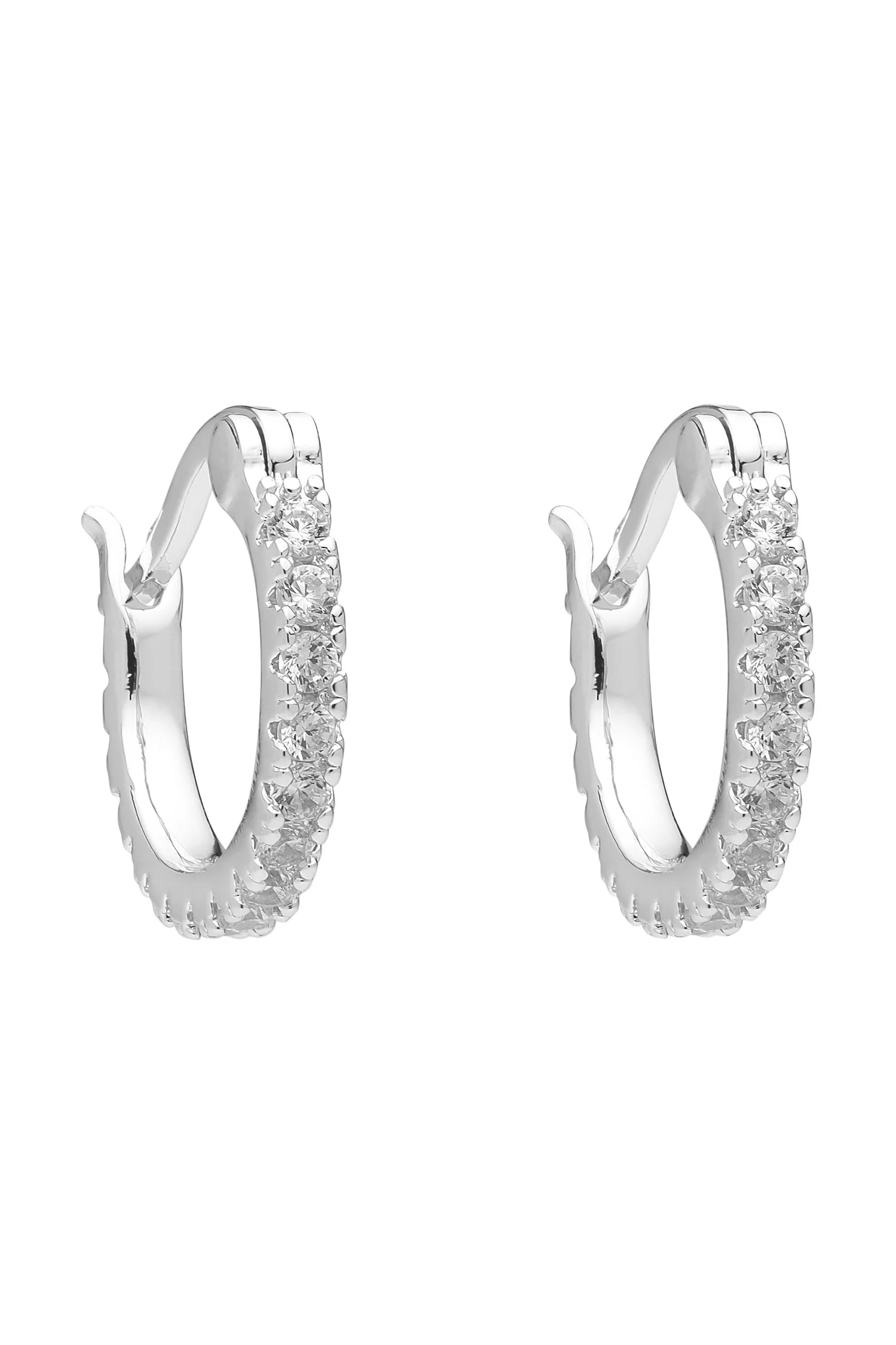 Liberte' Piccola Dolce Huggie Earrings - Silver - Image 2
