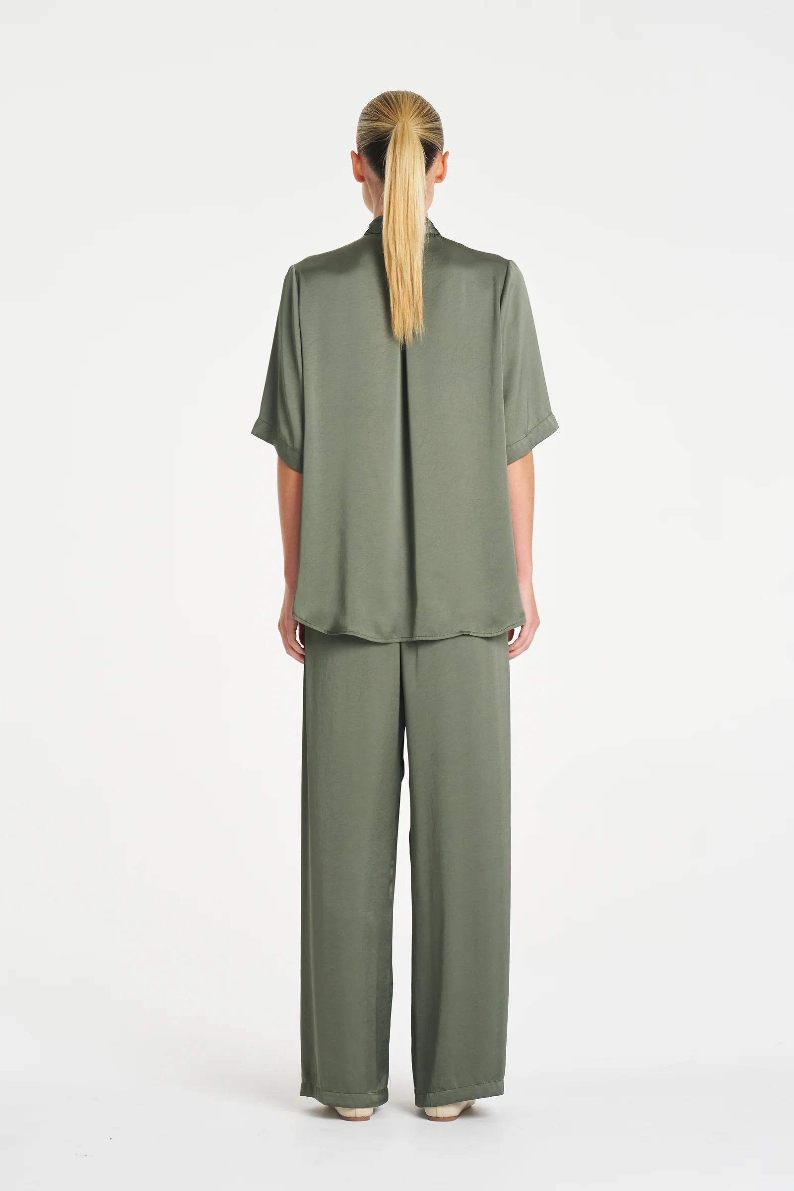 Mela Purdie Swish Tux Plaza - Sage Mirror Satin - Image 3