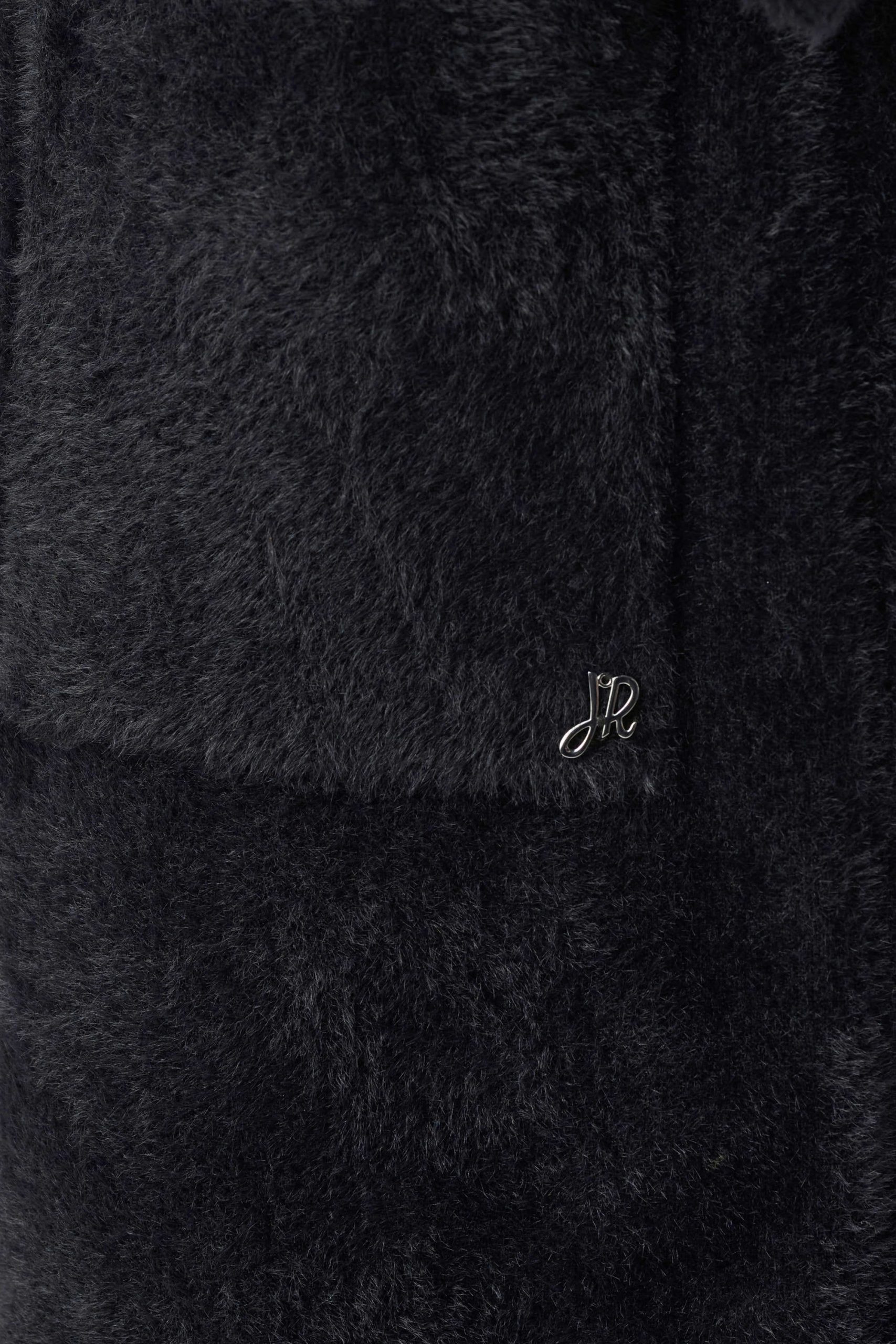 Joseph Ribkoff Feather Yarn Knit Coat - Black - Image 7