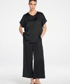 Mela Purdie Pace Pant – Black Mirror Satin