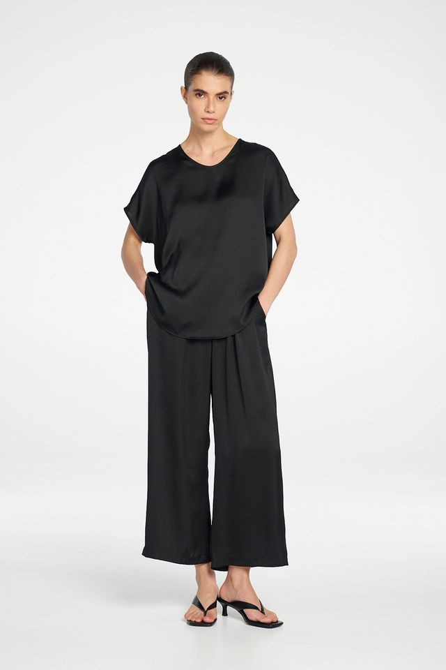 Mela Purdie Pace Pant – Black Mirror Satin