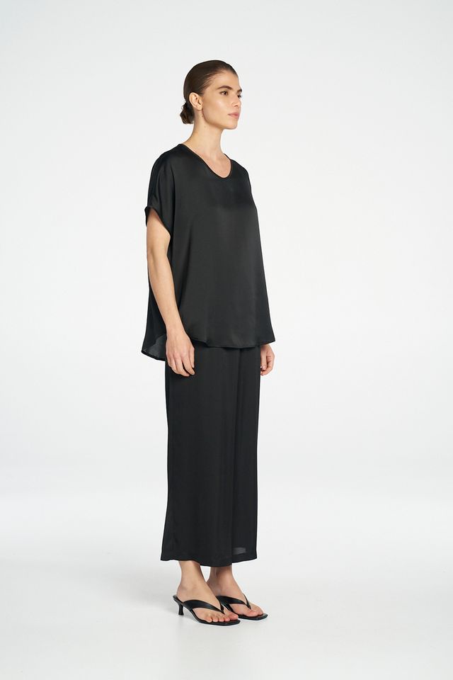 Mela Purdie Pace Pant – Black Mirror Satin - Image 4