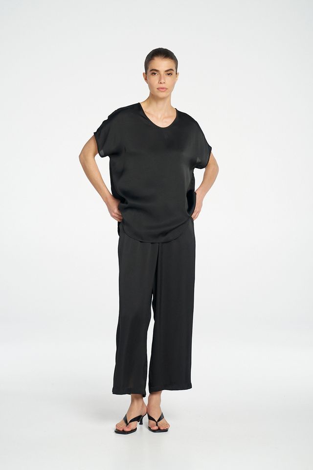 Mela Purdie Pace Pant – Black Mirror Satin - Image 2
