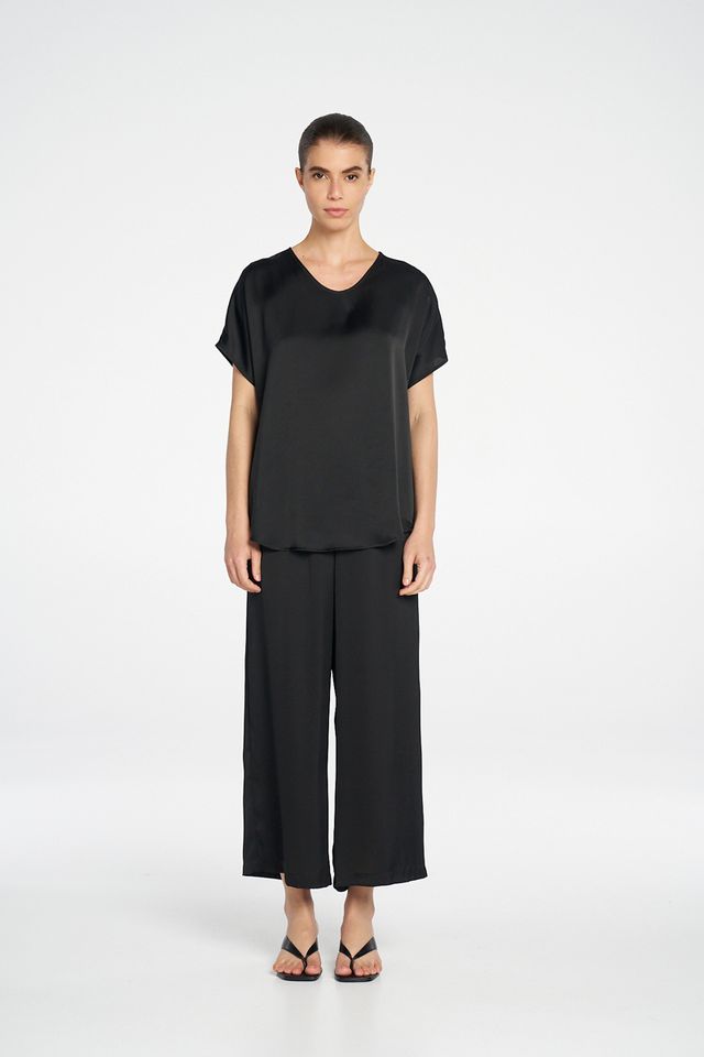 Mela Purdie Pace Pant – Black Mirror Satin - Image 3