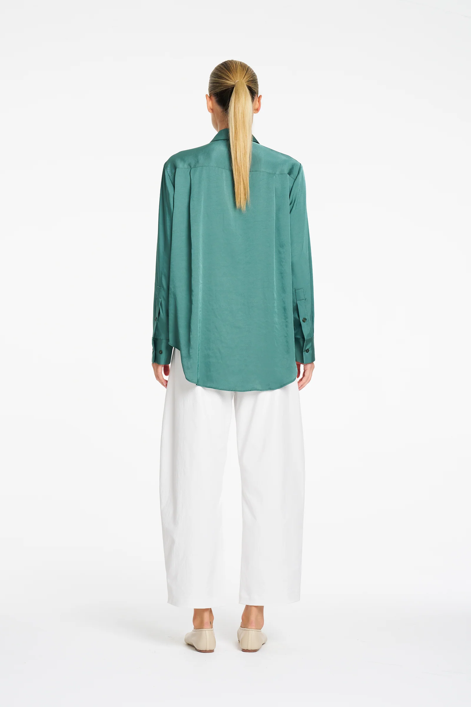 Mela Purdie Barrel Leg Pant - Ivory - Image 4